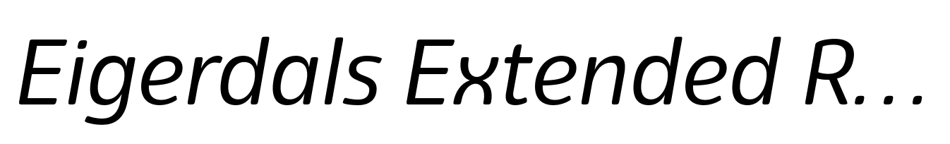 Eigerdals Extended Regular Italic